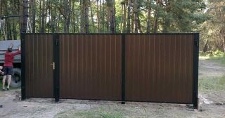 Купить распашные ворота из профнастила Раменское, цена от 2742 руб.